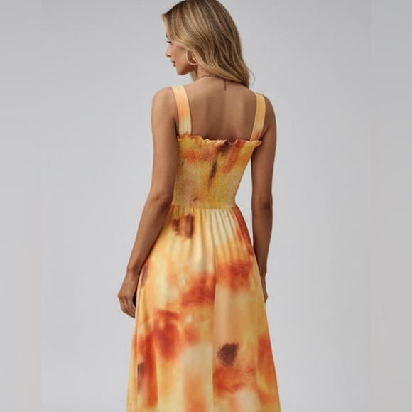 Tie Dye Shirred Cami Dress - Picture 3 of 6